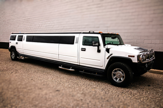 White Hummer limo