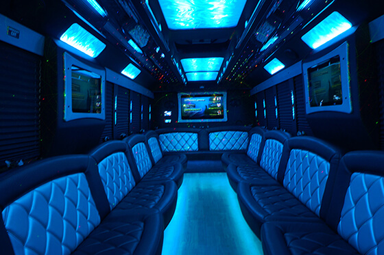 Party bus interior