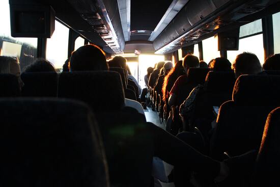 coach bus with Leather seats