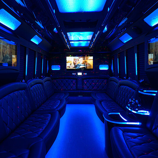 Party bus interior