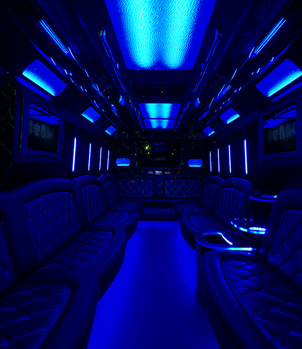 Limo bus interior